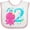 White and Pink, variant on Inktastic I'm Two- cute octopus birthday Boys or Girls Baby Bib