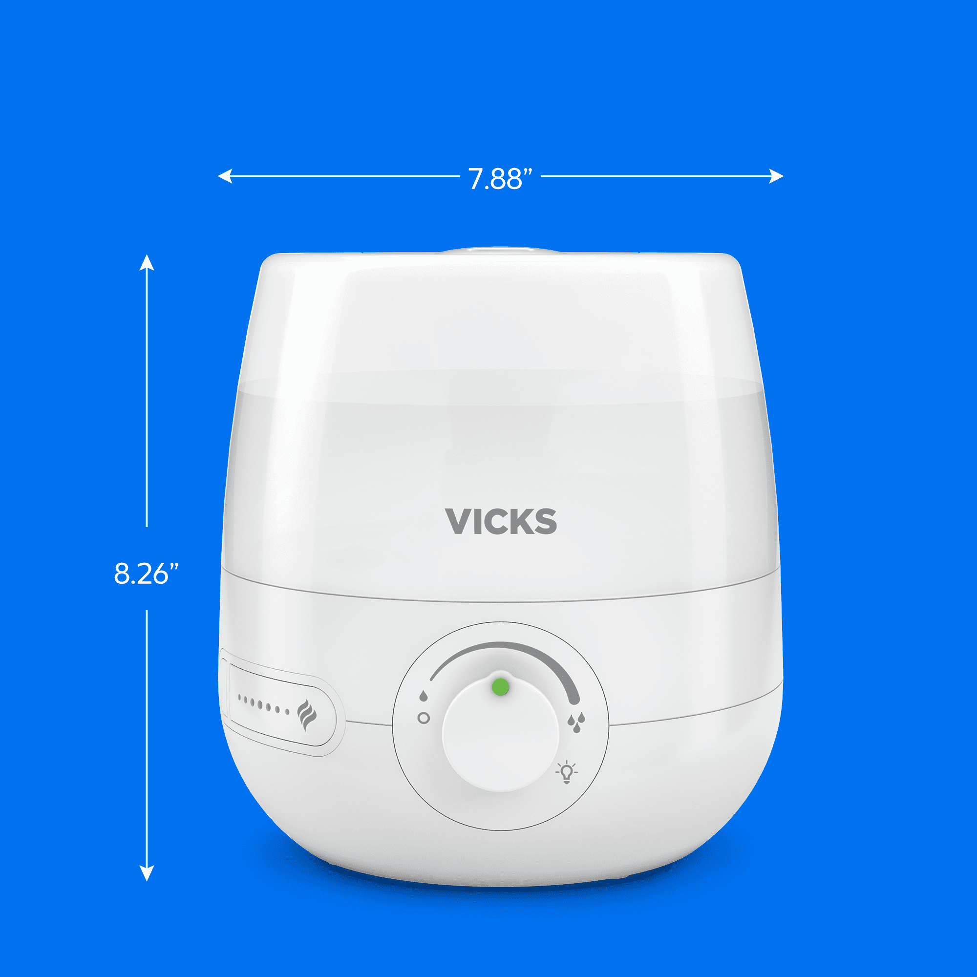 Vicks Baby 0.6 gal Cool Mist Humidifier, Color Changing Night Light & 1 Bonus VapoPad, 200 sq ft