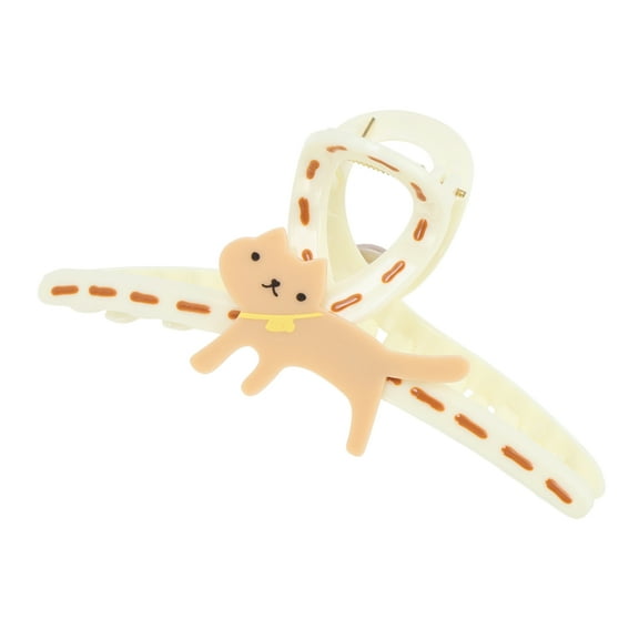 Unique Bargains 1 Pc Hair Clip Line Puppy Pattern Claw Clip 5.12"x1.97"x2.36" Coffee