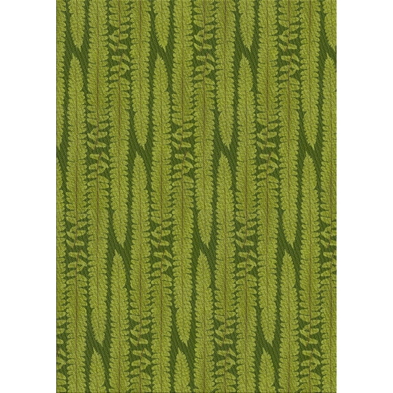 Ahgly Company Indoor Rectangle Patterned Pistachio Green Novelty Area Rugs, 8' x 10'