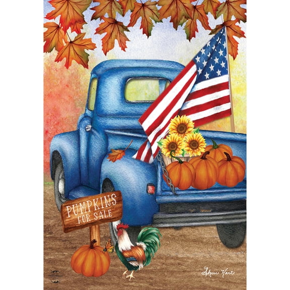 Briarwood Lane Fall Garden Flag 12x18 For Outdoor Autumn Old Days Patriotic For Fall Garden Flag Flags For Outside