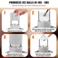 thumbnail image 3 of SKYSHALO 2.4"/60 mm Ice Press Kit Ice Ball Press Ice Ball Maker For Whiskey Silver, 3 of 9