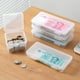 thumbnail image 1 of Caja de almacenamiento de tarjetas de papel moneda de escritorio caja de almacenamiento de monedas mini de plástico transparente con cajón de compartimento de tapa caja de almacenamiento, 1 of 5