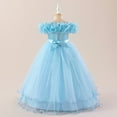thumbnail image 4 of Flower Girls Tulle Dress - Cute Bow Tutu Dresses Bridesmaid Pageant Gown Birthday Party Dress, 4 of 5