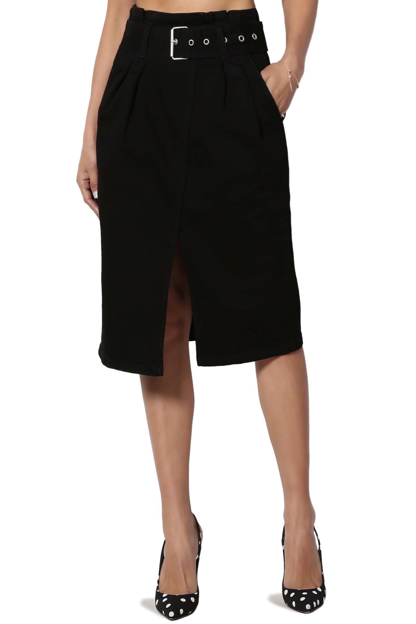 denim midi skirt 80s