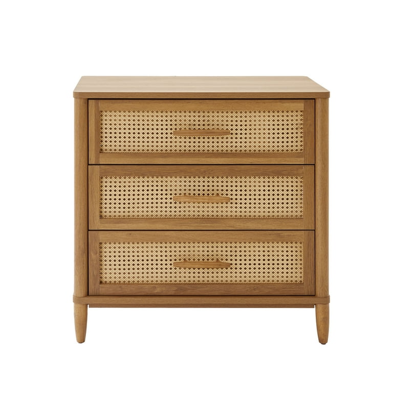 Better Homes & Gardens Springwood Caning 3-Drawer Nightstand with
