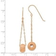 thumbnail image 2 of 14K Rose Gold Chain w/Diamond Cut Puff Donut Bead Earrings, 2 of 2