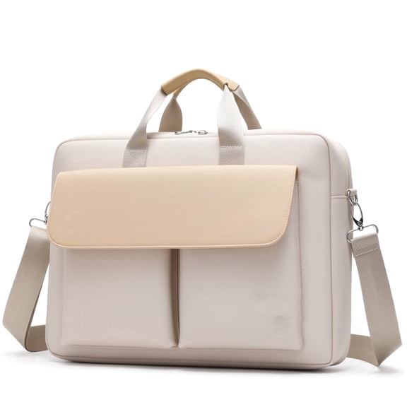 AOMRCOL 15.6''Laptop Sleeve Bag Fit 11-16 Inch,Business Laptop Bag Briefcase for Women,Water-Resistant Laptop Case,Laptop Shoulder Bag with Luggage Strap for Work Travel,Beige Khaki