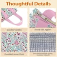 thumbnail image 4 of Pioneer Flower Floral Print Pattern Insulated Lunch Bag for Women & Adults,Large Portable Soft Cooler Lunch Bag,Thermal Food Storage Tote with Pearl Cotton,8.66L,8.75x5.75x9.5 Inch, 4 of 6