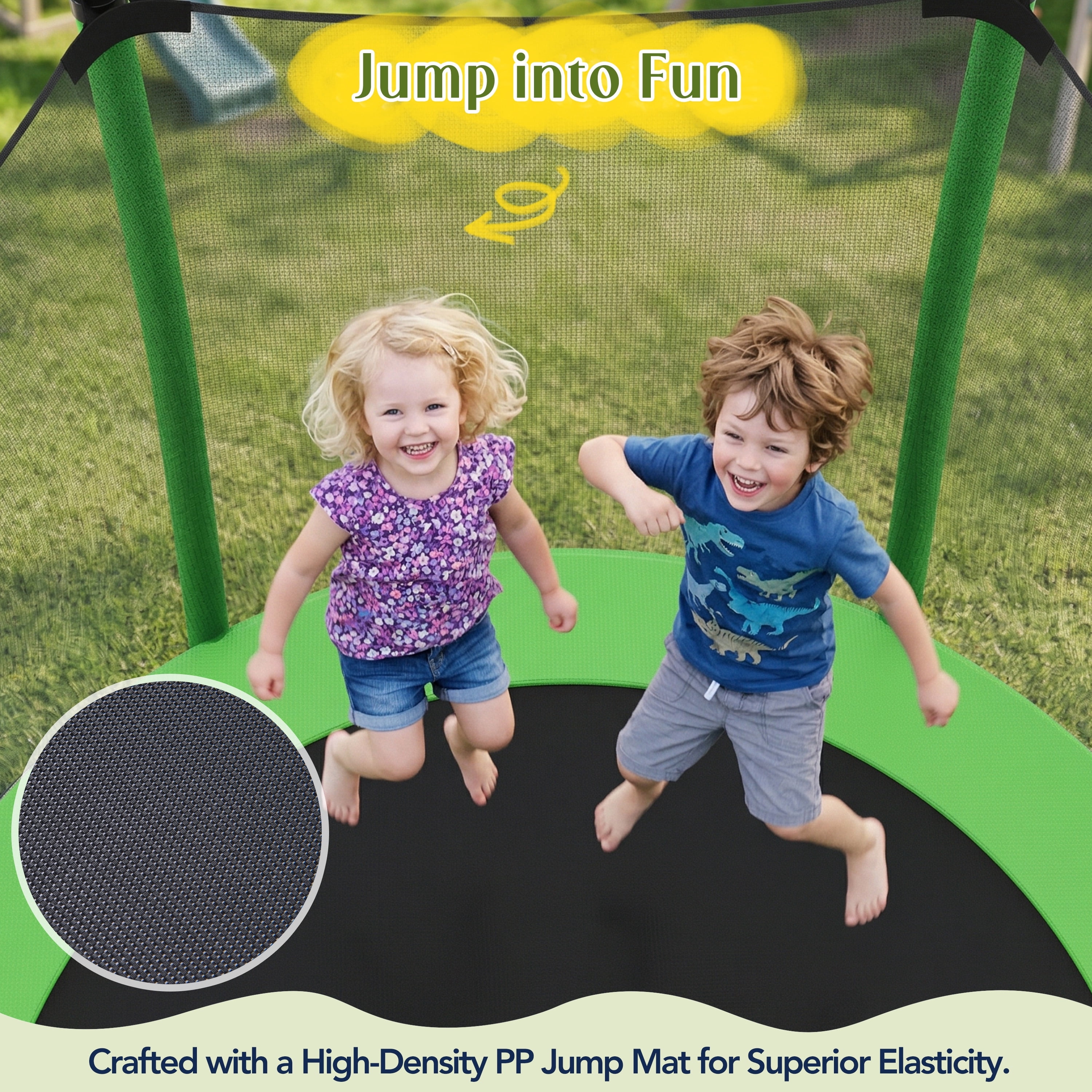 Mini Trampoline for Kids, SEGMART 65'' Indoor Outdoor Toddler Trampoline with Enclosure Net, Round Small Trampoline Gift for Boys Girls, Kids Trampoline Indoor
