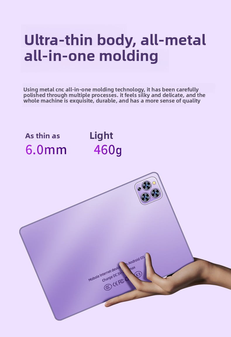 Tablet 2025 Newest Android 12 Tablet, 10 Inch Tablet,5G Wi-Fi Tablet Computer,2 In 1 Tablet with Keyboard, 256GB ROM+8GB RAM ,Octa-Core Processor,1920 * 1200 IPS,Bluetooth,GPS,Purple
