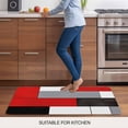 thumbnail image 5 of Red Black Grey Door Mat&nbsp;Indoor Outdoor Entrance, Non Slip Rug for Kitchen Bathroom Entryway Rug, Modern Irregular Geometric Abstract Washable Doormat Floor Mat for Office Home Decor 24x36 Inch, 5 of 8