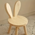 thumbnail image 4 of 2X Small Board Stool, Cute  Ears Solid Wood Small Stool, Decorative Stool Children Chair, 4 of 8