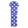 thumbnail image 3 of Ensemble de Blouses Médicales pour Femmes Col en V Extensible et Pantalon Taille Élastique avec Multi-Poches Anti-Rides Uniforme de Soins Confortable Manches Courtes Bleu Foncé, 3 of 4