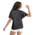 thumbnail image 3 of Women's Gameday Couture Black Washington Commanders Relaxed Flutter Sleeve T-Shirt, 3 of 7