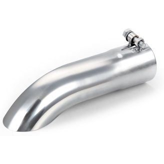 AUTOSAVER88 5" To 7" Exhaust Tip – 15" Overall Length, Chrome Plated Stainless Steel, Rolled Angle Cut, Bolt-On Design