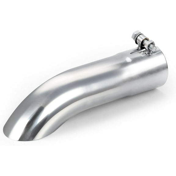 LCGP 2.25 Inch Inlet Turn Down Exhaust Tip, 2.25 Inch Inside Diameter Inlet, 9" Length Stainless Steel Turndown Exhaust Pipe