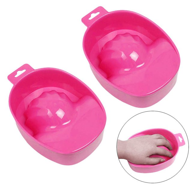 2pcs Manicure Bowl Nail Soak Tray Bowl For Art Polishing Remover Treatment Manicure Spa Tool