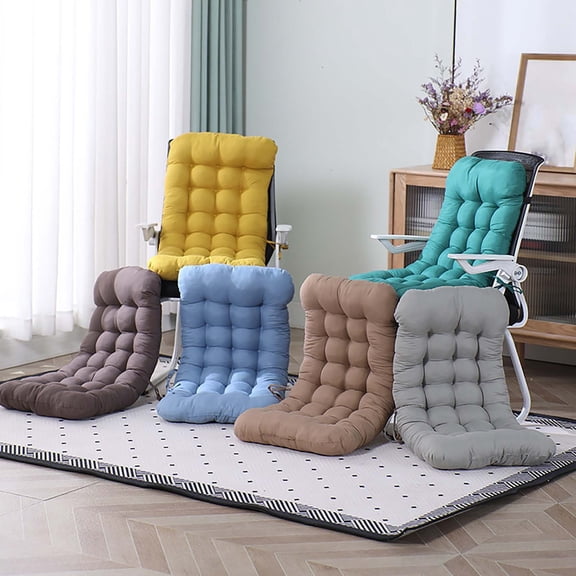 Integrated Full-Back Chair Pad, Soft One-Piece Seat Cushion, Thick Chair Cushion for Desk Chair Home Office, Long-Term Desk Use, AKLJWH【Green, 11.81"×27.55"】