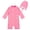 Hearts, variant on Toddler Boy Swimsuit with Sun Hat 0-3 Years Old, UPF 50+ UV Protection One Piece Swimsuit, Back Zipper Cute Printed Kids Swimwear