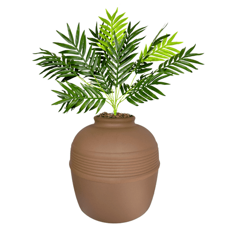 Good Pet Stuff Hidden Cat Litter Box Enclosure with Artificial Plant, Odor Filter System, Original Round Planter, Base Kit, Mocha Brown