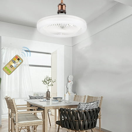 

FWOVF Outdoor Fans Ceiling Fan With Lights Enclosed Low Fan Light Ceiling Light With Fan Hidden Electric Fan Delier With Remote Control