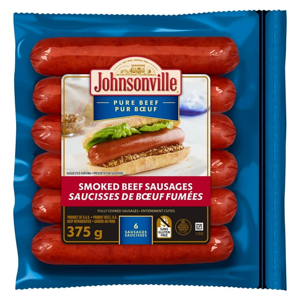 Johnsonville Original Recipe Smoked & Fully Cooked Beef Sausages, JVL