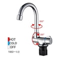 thumbnail image 4 of 2X Foldable Kitchen Faucet 360 Dgree Rotation Sink Water Tap Single Handle Cold & Hot Water Mixer Faucet for RV Boat, 4 of 6