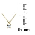 thumbnail image 2 of Gold Tone over Sterling Silver 3/4ct Cubic Zirconia 5mm Square Solitaire Necklace, 2 of 2