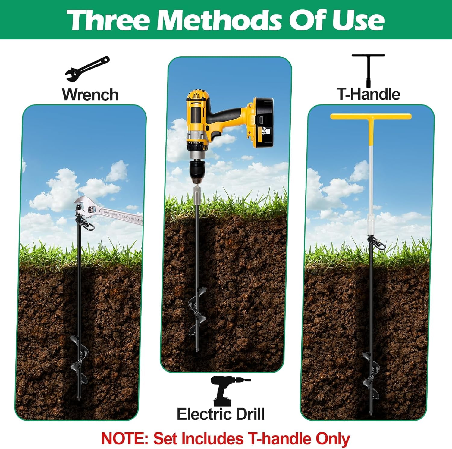 6 Pack Heavy Duty  Tent Stakes with Ratchet Guy Lines and Wrench for Camping Beach Sand