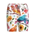 thumbnail image 4 of Naloa Flowers Birds And Butterflies Men's Short Pajama Pants, Lounge Comfort Shorts with Elasticized Waistband and Side Pockets - Large, 4 of 9