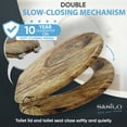 thumbnail image 3 of Sanilo Soft Close Toilet Seat ROUND, Quiet and Slow Close Lid and Seat, Strong Bumpers and Hinges, Rustic, 3 of 7