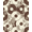 Brown Cream, Pattern 4, variant on Design&I 4'x6' Washable Area Rug Record Vintage Vinyl Turntable Spinning Disc Cream Tone Music for Dorm Room, Living Apartment, Flatweave Daily Traffic Ready
