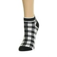 thumbnail image 2 of MeMoi Checkerboard Soft-Fit Cotton-Rich Low Cut Sock - Womens - Female, One Size, Steel Gray, 2 of 2