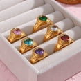 thumbnail image 6 of Womens Stainless Steel Ring 18K Gold Plated Crown Ring With Zircon Loving Heart Vintage Fashion Ornament Gift Idea, 6 of 11
