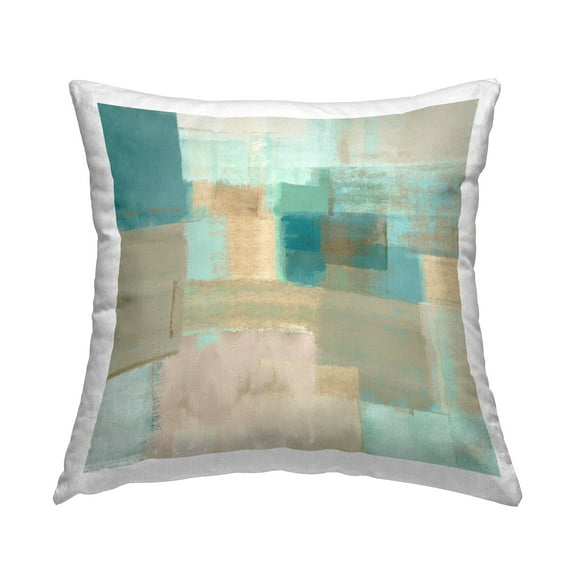 Stupell Industries Geometric Pattern Layers Decorative Printed Throw Pillow Design by Flora Kouta
