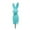 Blue, variant on 1PC 13.77Inch Easter Bunny Ground Insert Decorations for Outdoor and Indoor, Flocked Bunny Figurines with Bow Tie,Solid Color Rabbit Tabletop Ornament for Home Office Porch Party Decor