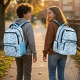 thumbnail image 4 of Yuyamidu Shark Backpack for Kids 5-7, Trendy Lightweight Waterproof School Bag with Padded Shoulder Straps & Multiple Pockets for Preschool to 2nd Grade, Back to School, 4 of 8