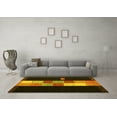 thumbnail image 3 of Ahgly Company Machine Washable Indoor Rectangle Abstract Yellow Contemporary Area Rugs, 2' x 5', 3 of 4
