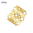 thumbnail image 3 of Anillos de servilleta dorados Uxcell de 6 paquetes, soporte de servilleta metálico redondo hueco para la mesa de cena, 3 of 6