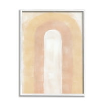 Stupell Industries Abstract Rainbow Arch Abstract Painting White Framed Art Print Wall Art, 24 x 30