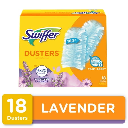 Swiffer Dusters Refill for Cleaning, Feather & Microfiber Duster Alternative, Lavender, 18ct