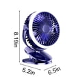 thumbnail image 3 of COFEST Fill Clip Fan， Camping Fan with LED Lights & Clip， Battery Operated Fan with Clip， USB Rechargeable Fan for Tent Car RV Hurricane Emergency Outages Blue, 3 of 9