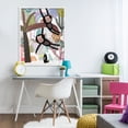 thumbnail image 2 of Exotic Monkey & Toucan White Framed Giclee Art, design by Carla Daly, 2 of 9