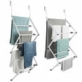 thumbnail image 2 of BLACK + DECKER Over-the-Door Telescopic Clothes Drying Rack, Expandable, Stainless Steel, 2-Tier, Space-Saving Indoor Design, 2 of 9