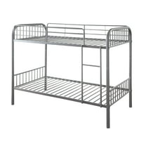 ACME Furniture Bristol Twin over Twin Bunk Bed with Metal Frame in Gunmetal