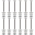 thumbnail image 1 of YISITIAN 12 Pcs 1/4-20 x 2 Kit d'Assortiment de Boulons de Chariots, Boulons de Chariots en Acier Inoxydable 304 Boulons de Tête Ronde avec Rondelles Plates Écrous Hexagonaux Écrous de Bride Hexagonale CJ919-76396, 1 of 7
