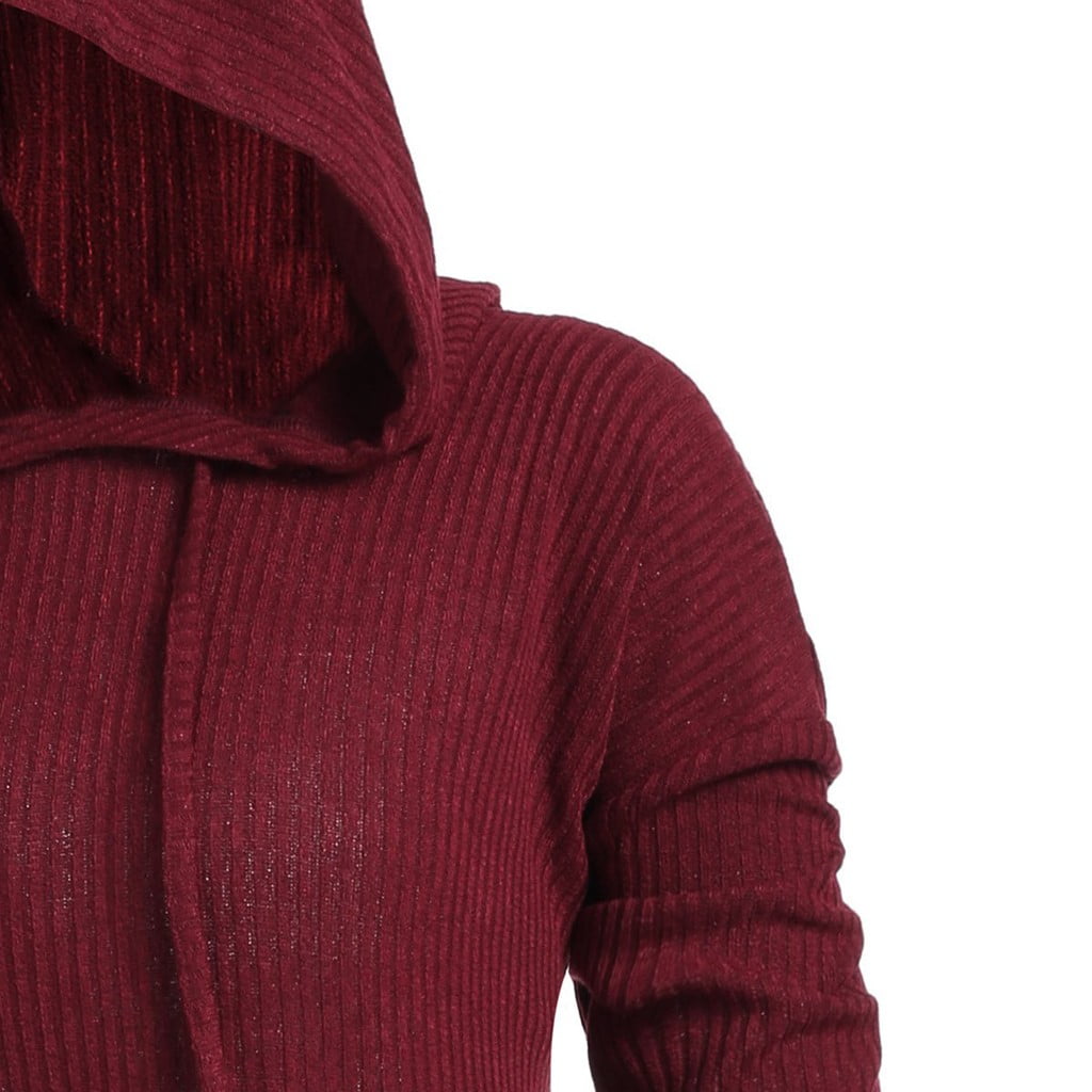 high low hooded sweater