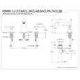 thumbnail image 2 of Kingston Brass KB982ACL American Classic Widespread Bathroom Faucet with Retail Pop-Up, Polished Brass, 2 of 2