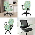 thumbnail image 2 of SCRAWLGOD Pineapple Monstera Floral Comfy Office Chair Slipcover with Arm Rest Covers 4 Pieces Set Easy to Remove Swivel Chair Cover Dustproof Universal Desk Chair Protector, 2 of 7